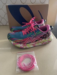 Scarpe da corsa atletica Asics Noosa Tri 13 blu rosa fluo da donna taglia 8,5 US - Foto 1 di 13