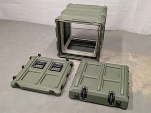 Amazon 19" 10U Double Extrémité Support Amortisseur Support Transport à Roues Vol Rangement Case - Photo 1/13