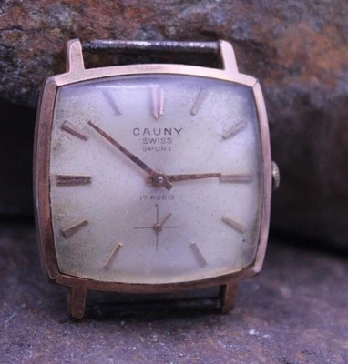 RELOJ PULSERA CAUNY 17j SUIZO DEPORTIVO HOMBRE 31x35,4mm 18,2mm LUG FEF 230 (BE) Foto 1 de 4