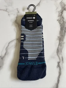 New Stance Designer Mens USA Striped Sport Active Low Tab Socks Size L 9-13 Blue - Picture 1 of 6