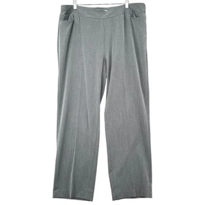 Drapers And Damons Grey Wide Leg Pleated Stretch Pull On Relaxed Pants Size 2X - Picture 1 of 7
