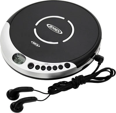 Jensen CD-60R Personal CD Player - 60 Second Anti-Skip - FM Radio (Silver/Black) - Image 1 of 4