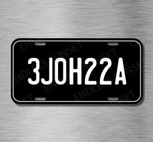 NUEVO A22hoj3 agujero en el culo aluminio matrícula coche SUV camión - Imagen 1 de 2