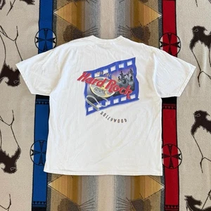 Vintage 90s Hard Rock Cafe Hollywood Double Sided Heavy Tee T-Shirt Size XL - Bild 1 von 9