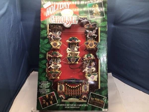 Giostra natalizia Mr. Christmas vintage 1992 5 cavalli illuminati 21 canti - Foto 1 di 11