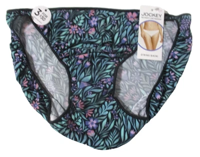 BIKINI JOCKEY TALLA 6 M CUERDA 1330 TACTEL SIN PANTY LINE PROMESA VERDE ROSA BRAGAS Foto 1 de 4