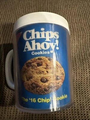 Taza de café de plástico vintage de los años 80 nabisco chips galletas Ahoy Foto 1 de 4