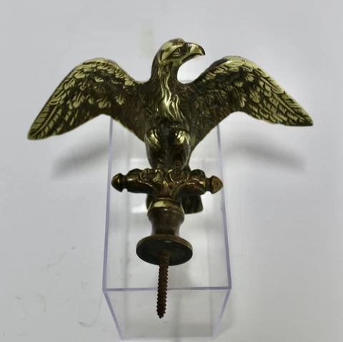 ANTIQUE SOLID BRASS  AMERICAN EAGLE FLAG POLE  FINIAL 6'' WING SPAN Cover