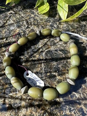 Pulsera vintage coral ámbar con plata Foto 1 de 4