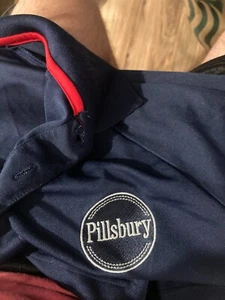 Pillsbury Doughboy blau Golf Poloshirt Herren Erwachsene Medium - Bild 1 von 1