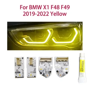 Para BMW X1 F48 F49 19-2022 Amarillo DRL Tableros Ojos de Ángel Faros Lastre Chip - Imagen 1 de 6