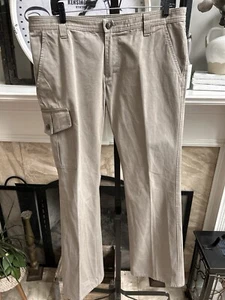 YVES SAINT LAURENT vintage men's army drab wide leg cargo pants 36 x 34 - Picture 1 of 10