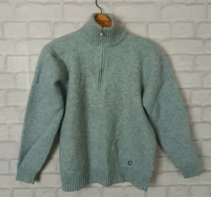 VINTAGE RETRO 90s 80s ASICS BRIGHT SPORTS FESTIVAL CRAZY WOOL CARDIGAN PULLOVER - Bild 1 von 6