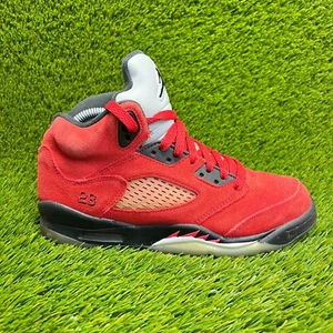 Nike Air Jordan 5 Retro Raging Bull Boys Size 7Y Red Athletic Shoes Sneakers - Picture 1 of 10