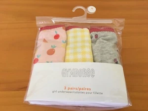 NWT Gymboree Girls Panties Underwear 3 pairs pack Fruits, Ladybug, Plaid - Picture 1 of 1
