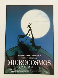 Mini póster de volante de película Microcosmos 1996 Claude Nuridsany Marie Pérennou Japón - Imagen 1 de 2