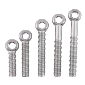 M5 M6 M8 M10 M12 Forged Eye Bolts Threaded Rings Catenary Wire Hanging Screws - Picture 1 of 3