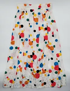 Maxi Falda Howard Wolf Plisada Lunares Hecha en Estados Unidos Dallas Etiquetas De Colección - Imagen 1 de 14