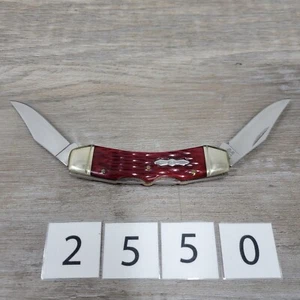 Rough Rider Knife Red Bone Double Lockback RR750 Folding Pocket Rare Longhorn - Picture 1 of 7