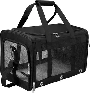 Soft Sided Foldable Cat/Dog/Pet Carrier Bag, Portable Puppy/Pets Travel Carriers - Picture 1 of 3
