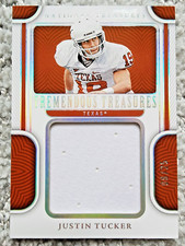 2023 Justin Tucker Panini National Treasures Collegiate Jumbo Jersey SSP /25