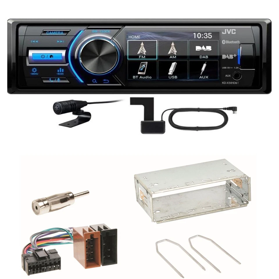 JVC KD-X561DBT DAB+ Bluetooth Autoradio Einbauset für Renault Clio 1 2 Twingo - Bild 1 von 1