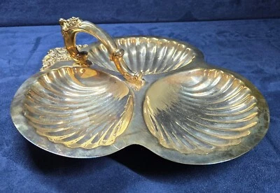 Wallace Baroque Silverplate Clam Shell Dish Tray Server Tray #220 Vintage - Image 1 of 4