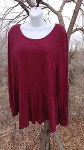 NWTBurgandy Lane Bryant Pullover Sweater, Women's Size 22/24, WAS $52.00 on sale - Picture 1 of 15