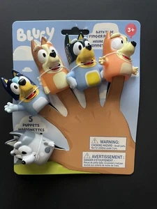 2023 "Bluey & Friends" TV Cartoon Show/5 Finger Puppets by BBC/LUDO Studios- New - Picture 1 of 9