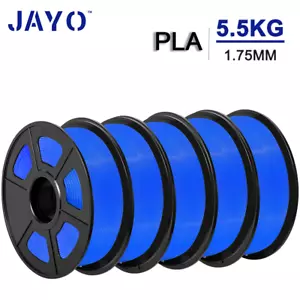 JAYO 5.5KG 3D Printer Filament PLA 1.75mm 1.1KG/Set With Spool Neatly Wound - Picture 1 of 26
