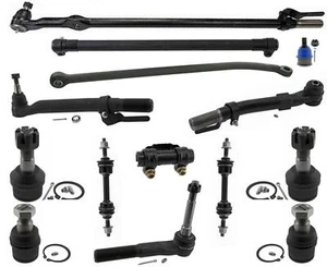 MOOG Front Steering 14 PCS Kit Tie Rod Ends Drag Link For Ford F250 F350 SD 4WD - Picture 1 of 15