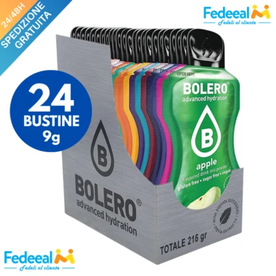 BOLERO Drink 9g MIX 24 Bustine Miste Assortite Preparato Istantaneo per Bevande