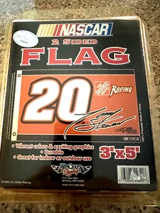 TONY STEWART #20 THE HOME DEPOT NASCAR 3'x5' 2 caras bandera Wincraft 2006 - Imagen 1 de 3