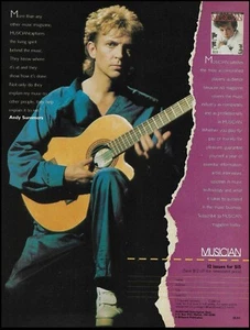 The Police Andy Summers 1984 revista músico anuncio 8 x 11 impresión de anuncio - Imagen 1 de 3