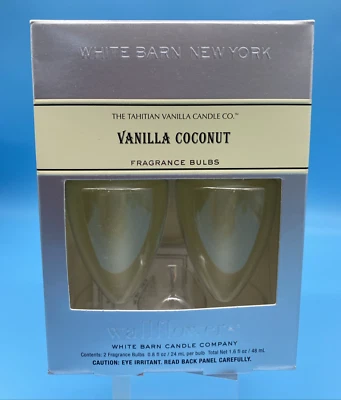 White Barn Wallflower Bath N’ Body Vanilla Coconut Fragrance 2 Refill Bulbs NEW - Image 1 of 4