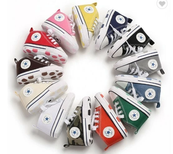 Unisex Baby Girls Boys Canvas Sneakers Soft Sole Crib Newborn Toddler Infant kid - Image 1 of 1