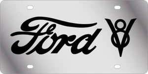 For Ford V8 Stainless Steel License Plate - Picture 1 of 2