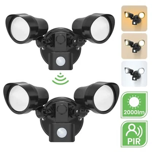 25W LED Security Light PIR Motion Sensor Tri-color Outdoor Garage Spotlight 240V - Picture 1 of 15