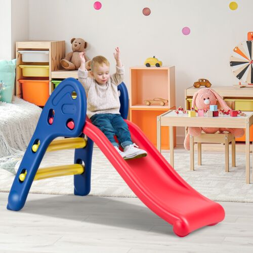 Toddler Folding Sports Slide Indoor Outdoor 2-Step Kids Slide And Climber