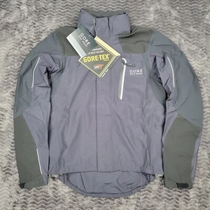 Gore Bike Wear GoreTex Jacket Small Gray Black Paclite Shell ALP-X Cycling Mens - Picture 1 of 14