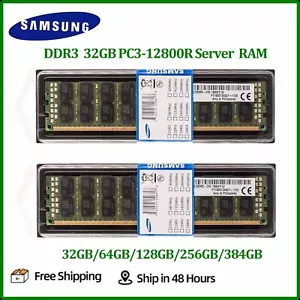 Lote de memoria de servidor registrada Samsung 32/64/128/256 GB DDR3 1600 MHZ PC3-12800R ECC - Imagen 1 de 7