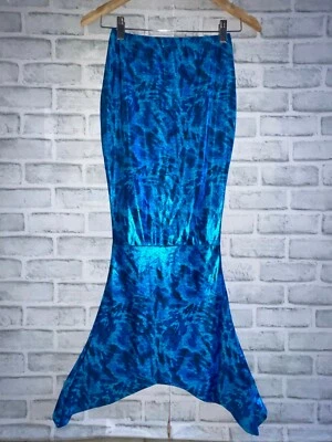 NUEVO CON ETIQUETAS TRAJE DE BAÑO DE COLA DE SIRENA JUSTICIA NIÑAS ENCUBRIMIENTO AZUL GRANDE PLAYA DIVERSIÓN Foto 1 de 4