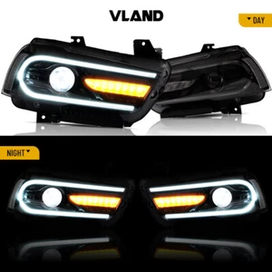 For 2011-2014 Dodge Charger Headlights Xenon HID Projector Lamps Sequential Turn - Bild 1 von 15
