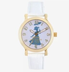 Disney Mary Poppins Adult White Leather Watch Anything Can Happen If You Believe