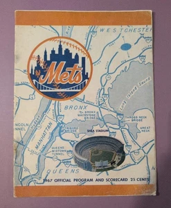 1967 New York Mets Programm 23. September Tom Seavers letzter Sieg Ron Swoboda erzielt - Bild 1 von 4