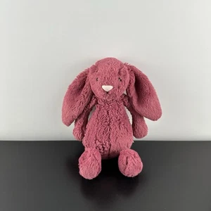 Jellycat Bashful Small 8” Bunny Berry Red Pink Rabbit Plush Stuffed Animal Toy - Foto 1 di 5