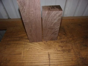 2 PC WALNUT LUMBER WOOD AIR DRIED BOARD LOT F72F CARVING BLOCKS FLAT FEATHERED - Picture 1 of 6