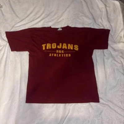 Old Varsity Brand USC Trojans Red T-Shirt - Image 1 of 4