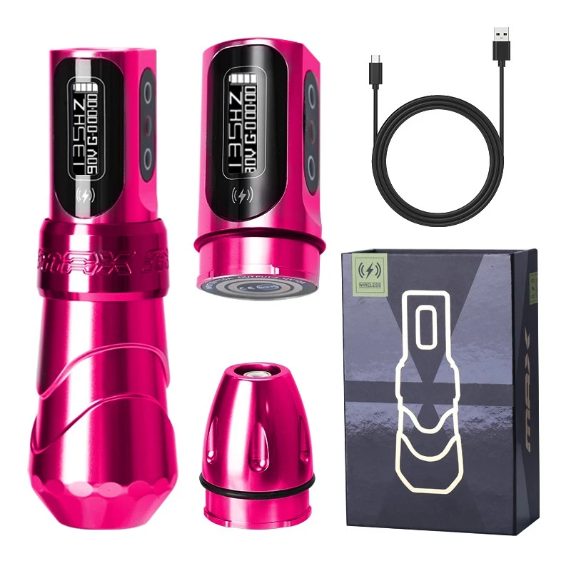 Ametralladora de tatuaje rotativa de motor fuerte profesional Flux Max + 2 baterías Foto 1 de 4