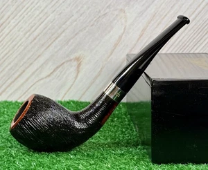 NUEVO TUBO STANWELL DEL AÑO 2023 NEGRO CEPILLADO, BANDA PLATEADA EN CAJA DE MADERA DESLIZABLE. - Imagen 1 de 12